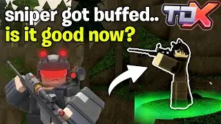 Sniper got BUFFED.. Is it good now? | Roblox Tower Defense X