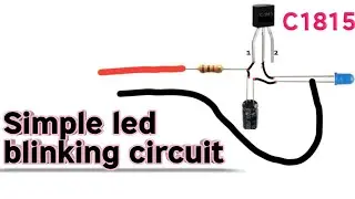 DIY LED BLINKING | FLASHER WITH C1815 TRANSISTOR 