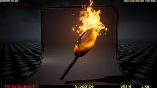 UE4 Niagara Stick Fire Effect | Unreal Engine Niagara | UE4 Niagara
