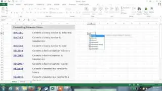 Excel 2013 Tutorial#104 Converting Between Bases Function in Excel