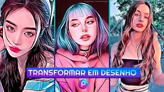 Efeito Desenho Cartoon | Como transformar foto em desenho no celular | Tutorial PicsArt app