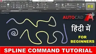 Autocad Spline command tutorial in hindi || How to use Spline command in autocad || हिंदी में
