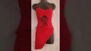 Crocheted Assymetrical Skirt Set #short #crochet