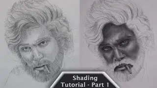 Pushpa Portrait Shading Tutorial for Beginners - Part 1 | Realistic Portrait Shading Tutorial