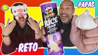 🙈 ADIVINA EL SABOR DE LAS PAPAS PRINGLES A CIEGAS 🍟 Reto + Castigo Jordi y Bego Momentos Divertidos