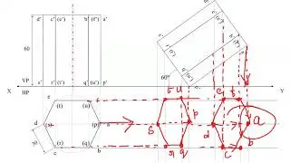 Hexagonal Prism | Projection of solids | Easy Method | Engineering Graphics | EG | Tamil