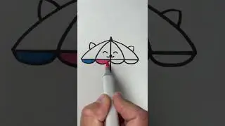 Super cute little umbrella drawing 
