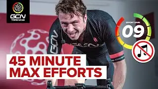45 Minute Cycling Training Session Without Music 🔇 | Sandwich MAX efforts. No rest for the wicked!