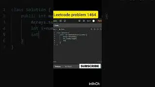 Maximum product of two elements in array | Leetcode problem solving #leetcode #java #shots