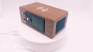 Новинка 3 в 1: Беспроводная Зарядка/Bluetooth-динамик/часы-будильник