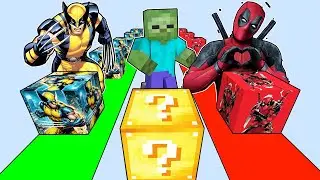 DEADPOOL VE WOLVERİNE ŞANS BLOKLARI YARIŞMASI 😱 - Minecraft