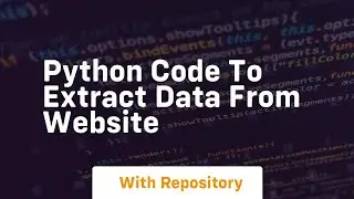 python code to extract data from website