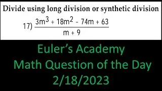 Math Question of the Day: February 18th, 2023