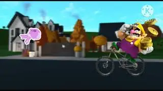 Wario gets stung by a jellyfish while riding a bike and falls off a cliff and dies