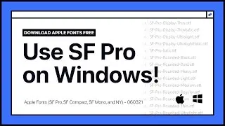 How to install SF Pro on Windows