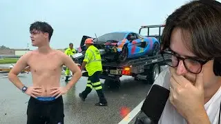 Verwende influencer crasht met zijn McLaren