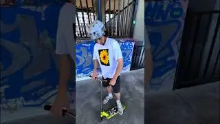 Мой ученик Егор на новом самокате 🤩 #самокат #скейтпарк #skate #bmx #трюки #трюкинасамокате