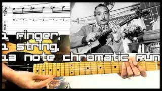 Django Reinhardt 1 FINGER Chromatic Run Lesson | Quick Guitar Tricks