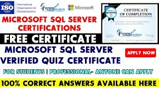 Microsoft SQL Server Certification | Microsoft Free Certificate - 100% correct exam answers
