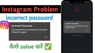 the password you entered is incorrect please try again ll instagram problem incorrect password 
