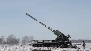 Russia MOD - 2S7M Malka 203mm Self-Propelled Howitzers Live Firing [1080p50]