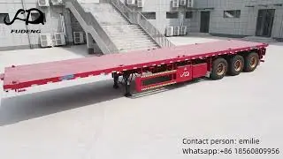 3-axle flatbed semi trailer is finished production
