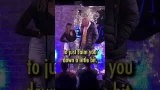 Female heckler rushes the stage in nyc - Luis J Gomez stand up comedy