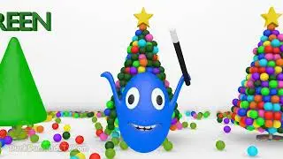 Learn Colors for Children with 3D Dippin Dots Christmas Tree Rainbow Eggs Surprise [DuckDuckKidsTV]