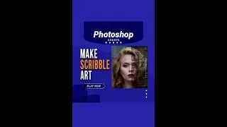 How to Make Scribble Art Easily in photoshop | Photoshop Tutorials | Youtube Shorts 
