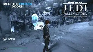 HOW TO Melt the Frozen Doorways at ILUM - The Jedi Temple Walkthrough - Star Wars Jedi Fallen Order