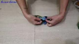 Валяный цветок из шерсти  на шаблоне, бесплатный  мастер класс.
