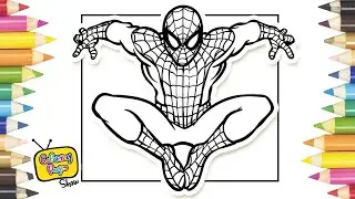 Spiderman Jumping / Avengers Superhero / Oddly Satisfying Speed Coloring with Marker Pen and Music