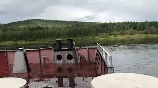 Паромная переправа Усть Кут- Ленск.