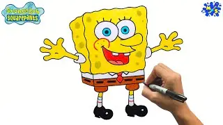 SpongeBob Drawing || How to Draw SpongeBob Very Easy Step by Step