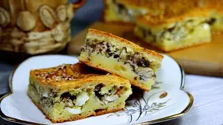 Jellied pie with canned fish. A very simple and quick recipe for sour cream dough.