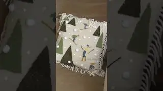 DIY Наволочка с зимним пейзажем