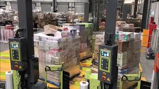 Pallet stretch wrapping solution for distribution centres.