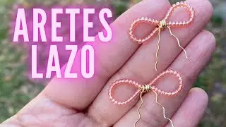 ARETES de MOÑO 🎀ARETES con MOSTACILLAS 🎀 alambrismo fino