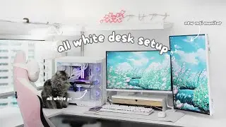 ֶָ֢⊹𐙚 2024 desk makeover + new pc & monitors from msi ☁️ msi mag 274urfw