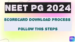 NEET PG 2024 Scorecard Released by NBE | How to Download Neet PG 2024 Scorecard #neetpg2024