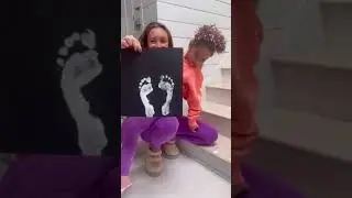 GHOST FOOTPRINTS DIY Such a fun activity to do with your family for Halloween!! #momhack #diy