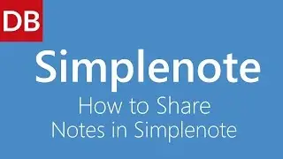 How to Share Notes | Simplenote Notes App for Mac and Web