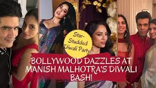 Diwali Glam: Janhvi, Ananya, Kriti & More Shine at Manish Malhotra's Party