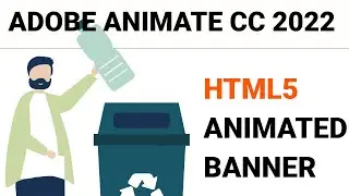 HTML5 ANIMATED BANNER -  ADOBE ANIMATE CC - CHARACTER ANIMATION TUTORIAL