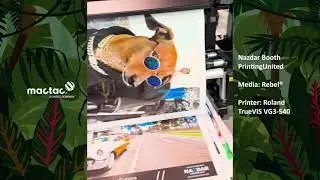 Mactac Rebel printing in Nazdar Booth