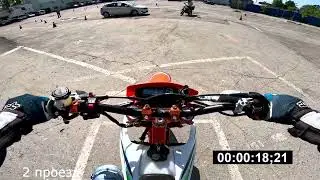 прокатился по экзаменационной площадке А категории , в мотошколе сова