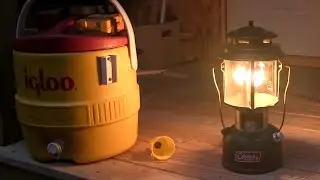 Coleman Lantern .... at the off grid cabin