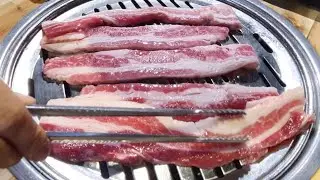 Grilled Pork Belly , Beef , Kimchi , Korean BBQ  - Korean Food