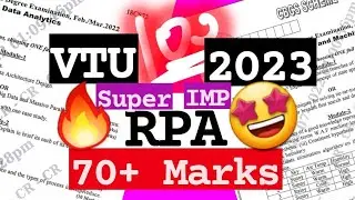 RPA M1 Best Video PASS PACK 💯🤩 Sup Imp [+PDF] 🎯2023 Externals 🔥🔥🔥 7SEM CSE 