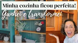 Ganhei armários e transformei a cozinha/ Como decorar gastando pouco: Cozinha maravilhosa!